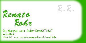 renato rohr business card